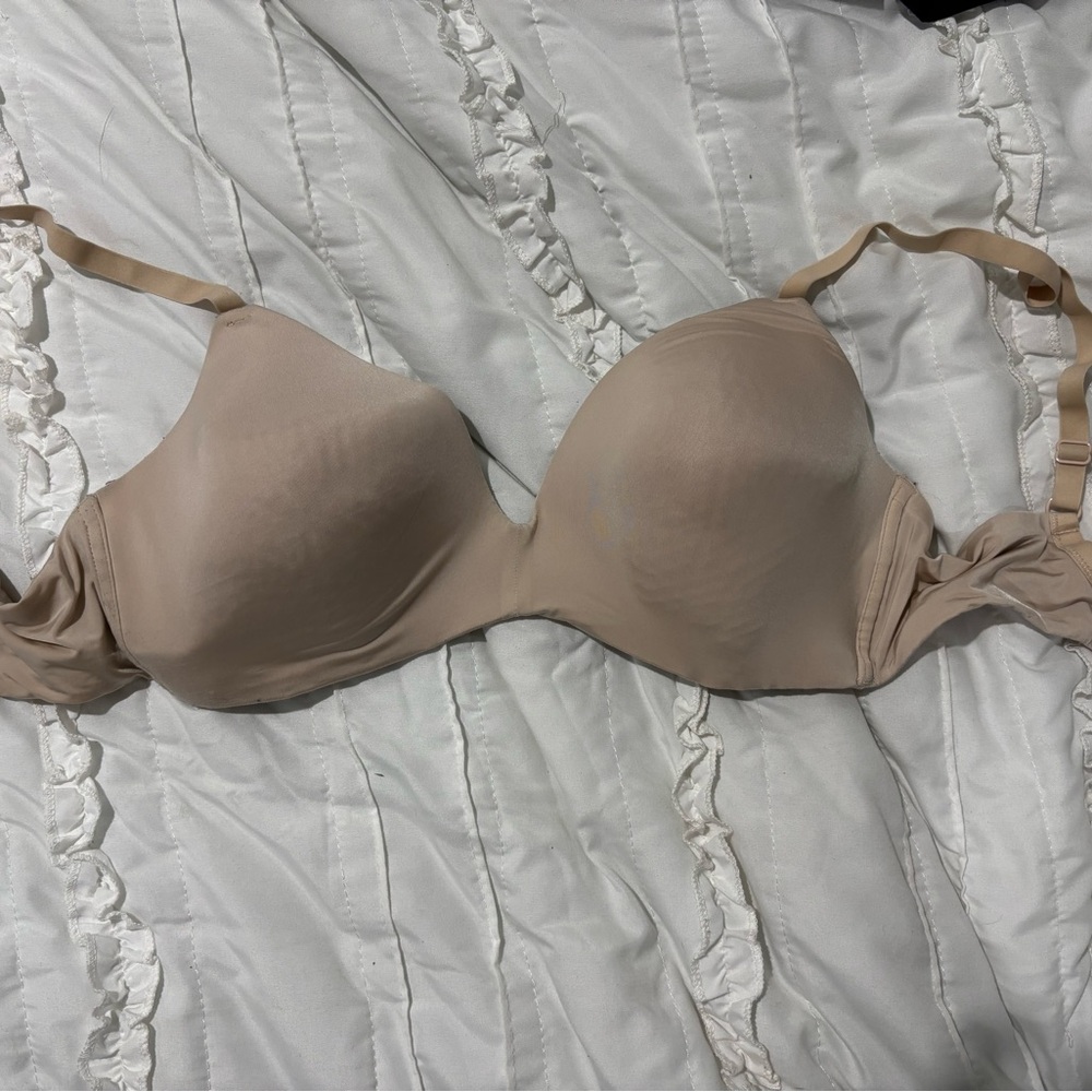 Gilligan Omalley Microstretch Wire Free Nursing Bra Women 36C Nude Breastfeeding